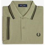 Fred Perry Twin Tipped Polo Shirt Olive Mint/Night Green Zelena | shoptok.hr