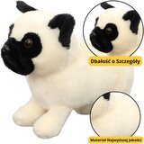 Plišana igračka za maženje pas Mops 19cm | shoptok.hr