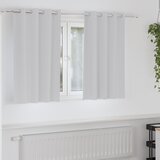 vidaXL Zavese z zavesami 2 pcs Svetlo siva 140 x 140 cm Poliester | Shoptok.si