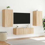  Zidni TV ormarić s LED svjetlima boja hrasta 40,5x35x80 cm | Eponuda.com