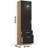 Rauch Möbel omara s klasičnimi vrati, siva, hrast artisan | Shoptok.si