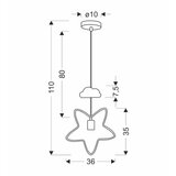 Candellux luster/visilica-star c viseća lampa 1X20W E27 iq kids crna+bela | Eponuda.com