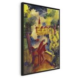  Slika - August Macke – Men on the Road by the Lake 60x90 U crnom drvenom okviru | shoptok.hr