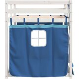 Krevet na kat sa zavjesama plavi 80x200 cm od masivne borovine | shoptok.hr