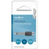  Mono zvočni adapter 6,35 mm moški na RCA žensko niklana prevleka, Črna / Srebrna, (5000219067) | Shoptok.si