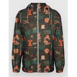 European Fantasy Brown Windbreaker multicolor