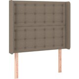 Maison Chic posteljno vzglavje - vzglavna omarica - nočna omarica z ušesi taupe 103x16x118/128 cm blago, (21709509) Cene