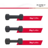 Worqout Fitness Dumbbells Neoprene Dumbbells Dumbell 1.0 kg 2 pcs - unisex | shoptok.hr