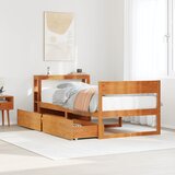 Maison Chic Posteljni okvir - Enojna postelja - Postelja za odrasle brez vzmetnice voščeno rjav 90x200 cm borovina-J8235, (21766051) | Shoptok.si