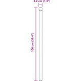 vidaXL Ograjni stebri 2 pcs Zelena 100 cm Jeklo s prašnim premazom | Shoptok.si