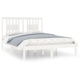 The Living Store Posteljni okvir bel iz trdne borovine 140x190 cm - Posteljni Okvir, (21527068) | Shoptok.si