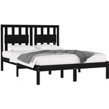  Okvir za krevet od masivne borovine crni 140 x 190 cm | shoptok.hr