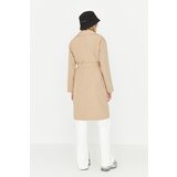Trendyol Beige Belted Button Closure Trench Coat | Shoptok.si