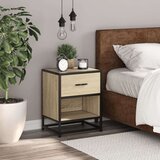 vidaXL Nočna omarica sonoma hrast 40x31x50 cm inženirski les | Shoptok.si