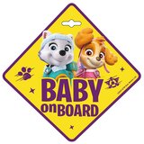  Znak Baby on board Paw patrol žuto-ljubičasti Cijene