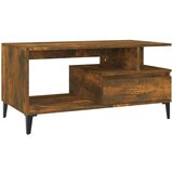 Maison Chic Klubska mizica - kavna mizica - Nizka mizica dimljeni hrast 90x49x45 cm inženirski les, (21753466) Cene