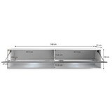 P & B nizka omarica A140, črna, vzorec ribje kosti, led | Shoptok.si