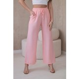 Kesi Viscose wide trousers light powder pink Cijene
