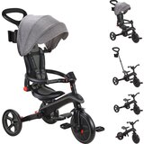 Globber Explorer Trike Foldable 4in1 - črno-siva Cene