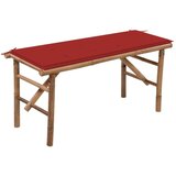  Zložljiva vrtna klop z blazino 118 cm bambus, (20803963) Cene