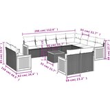  13-dijelni set vrtnih sofa od poliratana s jastucima sivi | shoptok.hr
