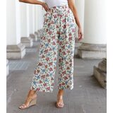UR/CEO White floral wide pants Vertemate | Shoptok.si