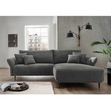 P & B KOTNA SEDEŽNA GARNITURA, rebrasti žamet antracit | Shoptok.si