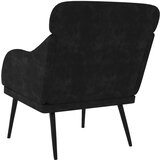 vidaXL Fotelj črn 63x76x80 cm žamet | Shoptok.si