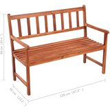  Vrtna klupa s jastukom 120 cm od masivnog bagremovog drva Krema 120 x 50 x 4 cm | shoptok.hr