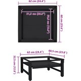  Pedestal za perilicu rublja Crna 62 x 60,5 x 32,5 cm Čelik | shoptok.hr