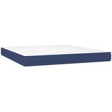  Krevet s oprugama i madracem plavi 160x200 cm od tkanine | shoptok.hr