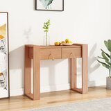 Maison Chic konzolna miza - miza ob steni 90x35x75 cm trdna tikovina, (21786627) | Shoptok.si