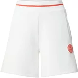 Ea7 Emporio Armani Sportske hlače tamno narančasta / bijela
