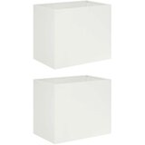  Vrtna saksija 2 kom. Bijela 50 x 40 x 50 cm Čelična vrata - Bijela 50 x 40 x 50 cm 2 | shoptok.hr