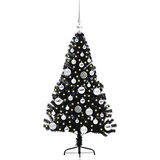  Umjetno predsvijetljeno božićno drvce Crna 120 cm PVC | shoptok.hr