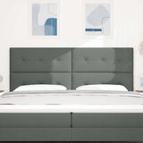  LED glava kreveta s LED trakama Tamno siva 200 cm tkanina | shoptok.hr