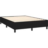  Box spring postelja z vzmetnico LED črna 140x200 cm blago, (20901430) | Shoptok.si
