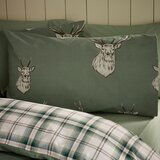 Catherine Lansfield Zelena posteljnina za zakonsko posteljo 200x200 cm Stag Check – | Shoptok.si