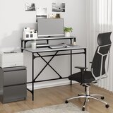 Maison Chic Pisalna miza - pisarniška miza - Računalniška miza siva sonoma 100x50x90 cm inženirski les in železo, (21785235) | Shoptok.si