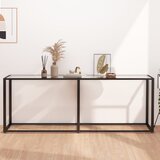 Maison Chic konzolna miza - miza ob steni prozorna 200x35x75,5 cm kaljeno steklo, (21785744) | Shoptok.si