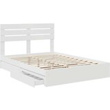  Krevet s od storage Bijelo 140 x 200 cm Konstruirano drvo | shoptok.hr