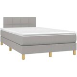  s oprugama i madrac svjetlosivi 120 x 200cm od tkanine | shoptok.hr