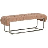 Ellos Home Prašno rožnata kovinska/oblazinjena klop iz šenilje Vellin – | Shoptok.si
