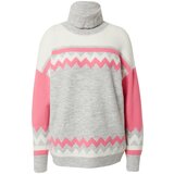 Wallis Pulover pegasto siva / roza / bela | Shoptok.si