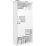 Hom`in regal 90/213/40 cm bela, barve hrasta | Shoptok.si
