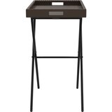  Sklopivi stol s pladnjem smeđi 65 x 40 x 75 cm od poliratana | shoptok.hr