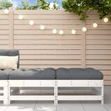 Maison Chic Vrtni stolček - Vrtni stoli za noge z blazino 2 kosa bela trdna borovina JS958, (21878077) | Shoptok.si