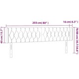  LED uzglavlje tamnozeleno 203x16x78/88 cm baršunasto | shoptok.hr