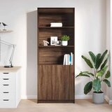 vidaXL Visoka omara rjavi hrast 70x35x180 cm inženirski les | Shoptok.si