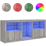  Komoda z LED lučkami siva sonoma 162x37x67 cm | Shoptok.si
